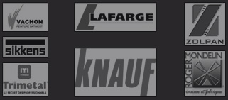 Photo des différentes marques de platrerie peinture.